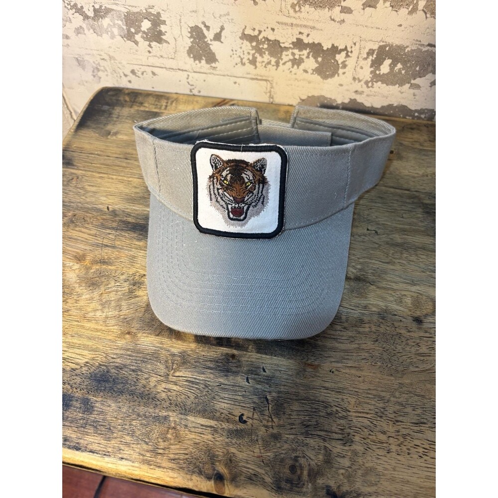 Tiger Embroidered Patch Sport Visor Adjustable Hat